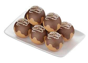 3D Takoyaki Illustration
