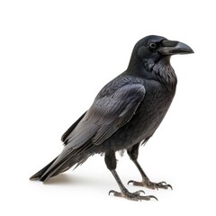 Fototapeta premium Crow isolated on white background 