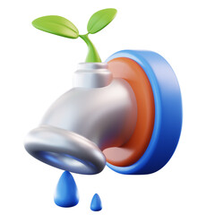  3D Illustration Save Water
