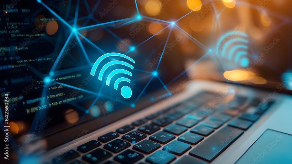 Poster 2. against a backdrop of technological sophistication, a secure wireless network forms the backbone 