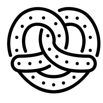 recommend clip art: pretzel outline icon