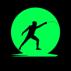 Fencing sports logo