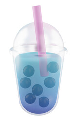 3D Bubble Tea Illustration