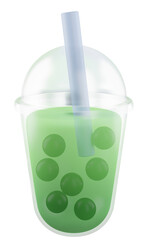 3D Bubble Tea Illustration