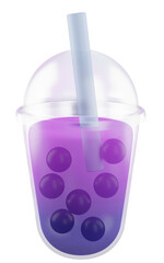 3D Bubble Tea Illustration