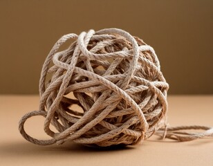 A tangled ball of yarn symbolizing the confusion