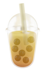 3D Bubble Tea Illustration