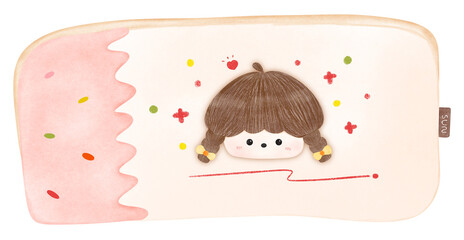 cute girl pencil box