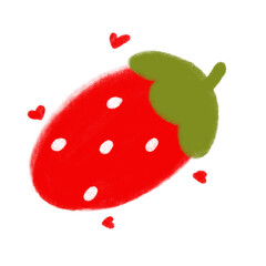 One red strawberry