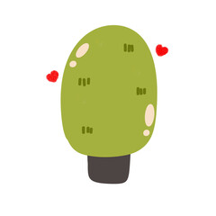 A tree is in the garden