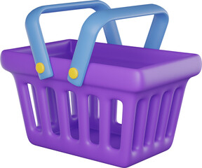 3D Shopping Basket Illustration
