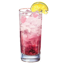 Vibrant Watercolor Cocktail with lime in a rocks glass Illustration in PNG, Cocktail with lemon and ice. Drink. Beach cocktail. Party. For printing on postcards, stickers, invitations, menus.