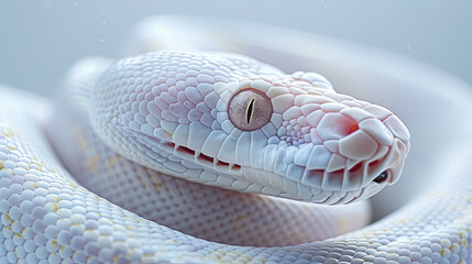 Obraz premium White Leucistic Ball Python Snake