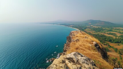 Obraz premium Sea View from High Cliff 