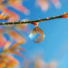 Obraz premium close-up of a water drop
