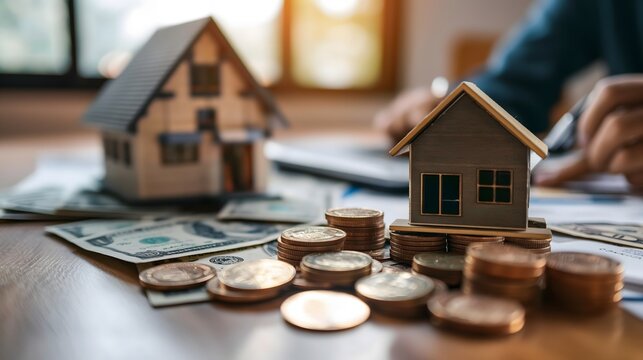 3. Set against a backdrop rich with currency symbols denoting economic diversity, a lawyer specializes in guiding clients through the nuances of real estate investment, ensuring sound legal