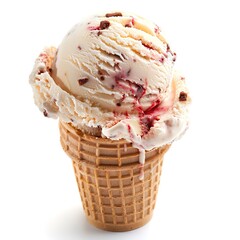 delicious ice cream in white background