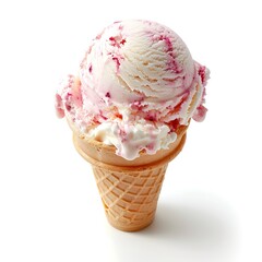 delicious ice cream in white background