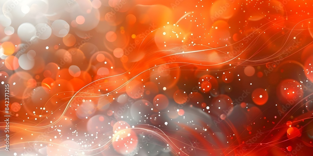 Poster captivating abstract design vivid red bokeh lights in vibrant blur. concept abstract design, vivid r