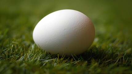 Close up image of a white isolated chicken egg