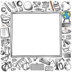 frame with instruments