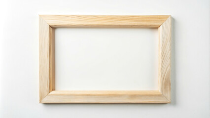 Fototapeta premium Isolated empty rectangular wooden photo frame in hq scale