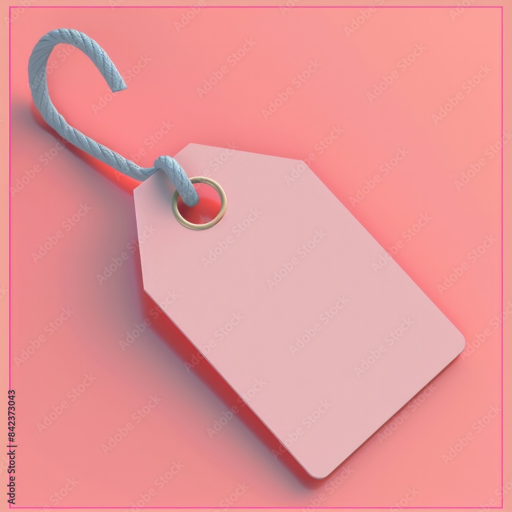 Poster tag label icon depict a 3d icon of a tag label, for tagging and categorizing files, ai generative