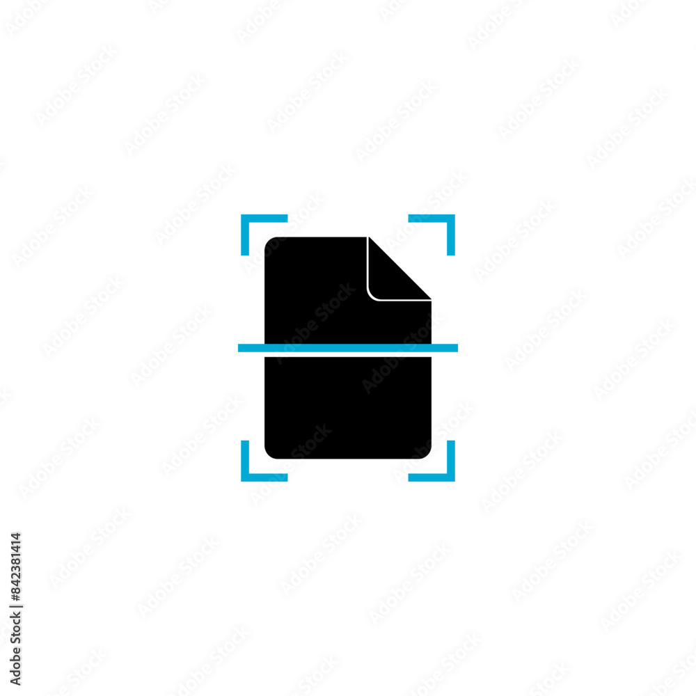Poster scan document icon isolated on white background
