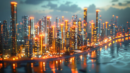 Fototapeta premium Clean Energy Technology Animation Graphics.