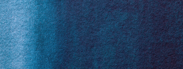 Abstract art background navy blue colors. Watercolor painting on canvas with soft denim gradient