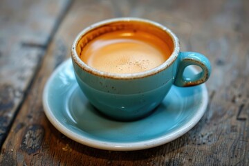 A Close Up of a Cup of Coffee on a Table

