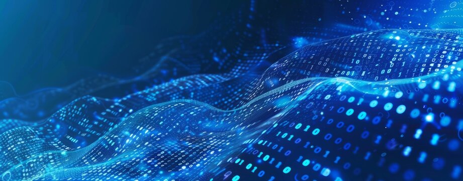 abstract technology background, binary code matrix, network hi-speed