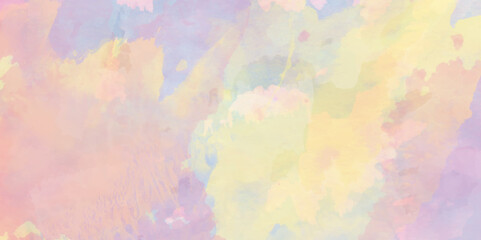 Abstract Painted Brush stroked painting of smooth and polished watercolor, beautiful hues of yellow pink in hand painted watercolor, Abstract colorful and bright painted watercolor background design.	