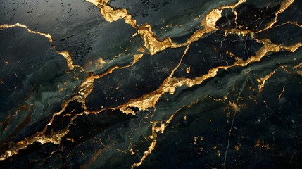 black and gold marble stone background