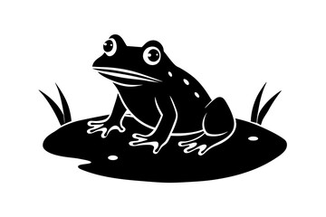 Vector illustration of toad silhouette 