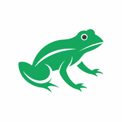 Simple and minimalist frog logo icon vector illustration 
