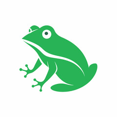 Simple and minimalist frog logo icon vector illustration 

