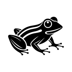 Simple and minimalist frog logo icon vector illustration 
