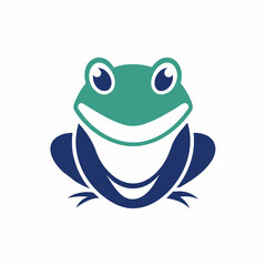 Simple and minimalist frog logo icon vector illustration 
