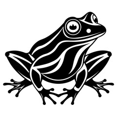 Simple and minimalist frog logo icon vector illustration 
