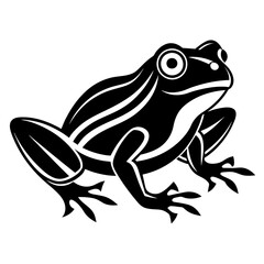 Simple and minimalist frog logo icon vector illustration 
