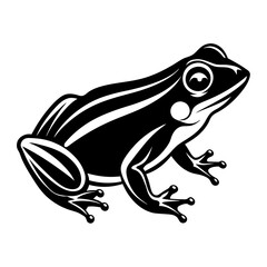 Simple and minimalist frog logo icon vector illustration 
