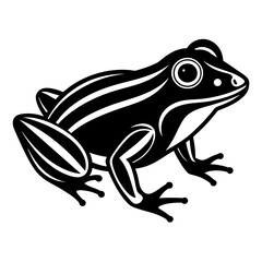  Simple and minimalist frog logo icon vector silhouette illustration 