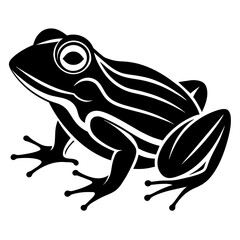  Simple and minimalist frog logo icon vector silhouette illustration 
