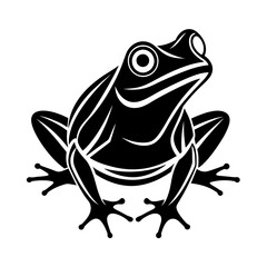 Simple and minimalist frog logo icon vector silhouette illustration 
