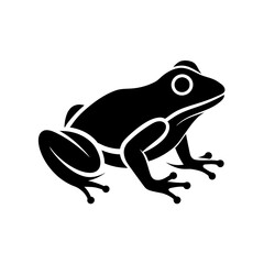  Simple and minimalist frog logo icon vector silhouette illustration 
