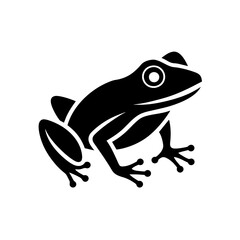  Simple and minimalist frog logo icon vector silhouette illustration 
