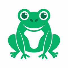 Simple and minimalist frog logo icon vector illustration 