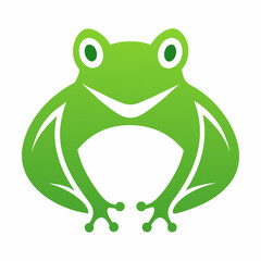 Simple and minimalist frog logo icon vector illustration 
