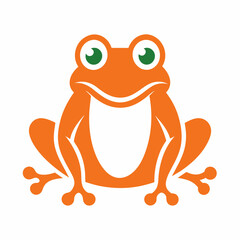 Fototapeta premium Simple and minimalist frog logo icon vector illustration 
